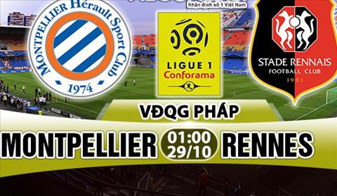 Nhận định Montpellier vs Rennes 01h00 ngày 29/10 (Ligue 1 2017/18)