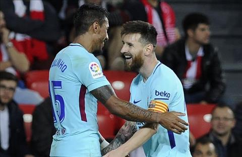 Paulinho va Messi o tran Bilbao 0-2 Barca