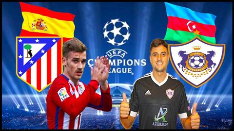 Nhận định Atletico Madrid vs Qarabag 02h45 ngày 01/11 (Champions League 2017/18)