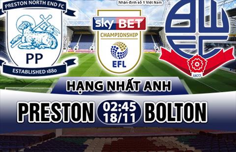Nhận định Preston vs Bolton 02h45 ngày 18/11 (Hạng Nhất Anh 2017/18)