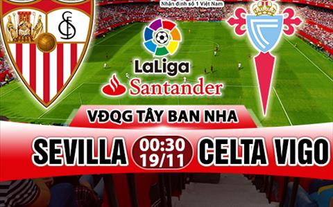 Nhận định Sevilla vs Celta Vigo 00h30 ngày 19/11 (La Liga 2017/18)