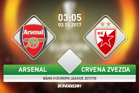 Arsenal vs Crvena Zvezda (3h05 ngày 3/11): Pháo thủ nhẹ nhàng lấy vé?