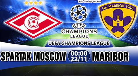 Nhận định Spartak Moscow vs Maribor 00h00 ngày 22/11 (Champions League 2017/18)