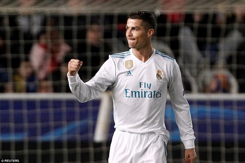 Cristiano Ronaldo lap cu dup trong tran thang 6 sao cua Real Madrid.