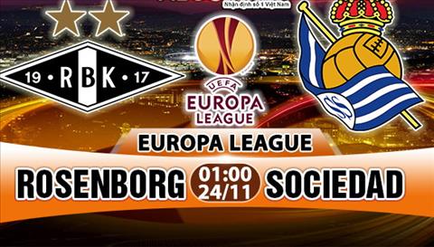 Nhận định Rosenborg vs Sociedad 01h00 ngày 24/11 (Europa League 2017/18)