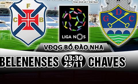 Nhận định Belenenses vs Chaves 03h30 ngày 25/11 (VĐQG Bồ Đào Nha 2017/18)