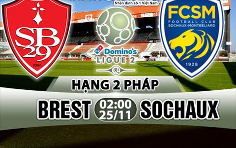 Nhận định Brest vs Sochaux 02h00 ngày 25/11 (Hạng 2 Pháp 2017/18)
