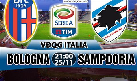 Nhận định Bologna vs Sampdoria 21h00 ngày 25/11 (Serie A 2017/18)