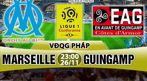 Nhận định Marseille vs Guingamp 23h00 ngày 26/11 (Ligue 1 2017/18)
