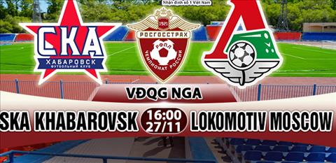Nhận định Khabarovsk vs Lokomotiv Moscow 16h00 ngày 27/11 (VĐQG Nga)
