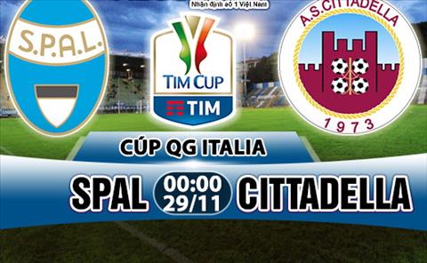 Nhận định SPAL vs Cittadella 0h00 ngày 29/11 (Coppa Italia 2017/18)