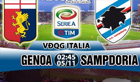 Nhận định Genoa vs Sampdoria 02h45 ngày 05/11 (Serie A 2017/18)