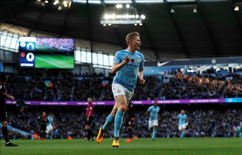 Tien ve Kevin De Bruyne mo ty so trong chien thang Man City 3-1 Arsenal