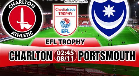 Nhận định Charlton vs Portsmouth 02h45 ngày 08/11 (EFL Trophy 2017/18)