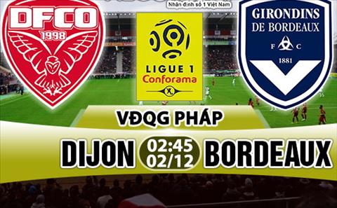 Nhận định Dijon vs Bordeaux 02h45 ngày 2/12 (Ligue 1 2017/18)