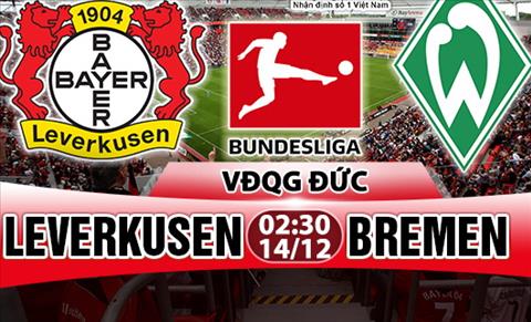 Nhận định Leverkusen vs Bremen 02h30 ngày 14/12 (Bundesliga 2017/18)