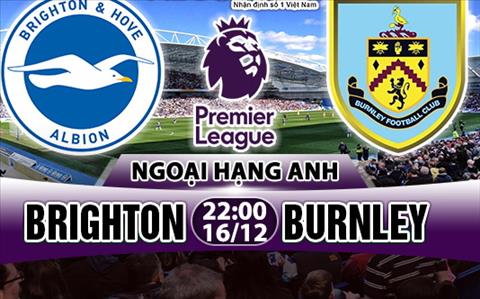 Nhận định Brighton vs Burnley 22h00 ngày 16/12 (Premier League 2017/18)