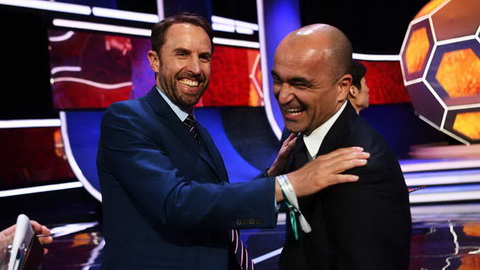 Gareth Southgate va Roberto Martinez san sang cho lan doi dau nhau tai World Cup 2018.