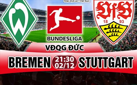 Nhận định Bremen vs Stuttgart 21h30 ngày 2/12 (Bundesliga 2017/18)