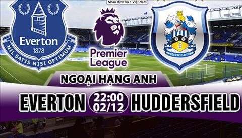 Nhận định Everton vs Huddersfield 22h00 ngày 02/12 (Premier League 2017/18)