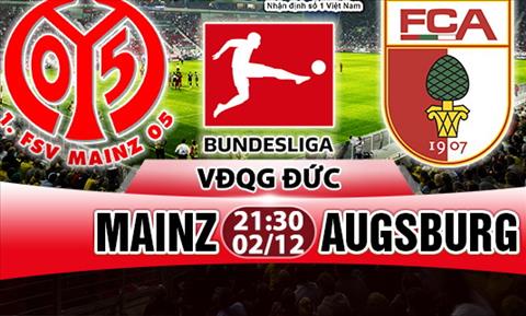 Nhận định Mainz vs Augsburg 21h30 ngày 2/12 (Bundesliga 2017/18)