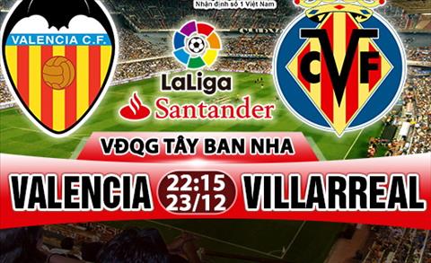 Nhận định Valencia vs Villarreal 22h15 ngày 23/12 (La Liga 2017/18)