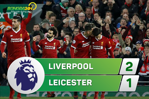 Tổng hợp: Liverpool 2-1 Leicester (Vòng 21 Premier League 2017/18)