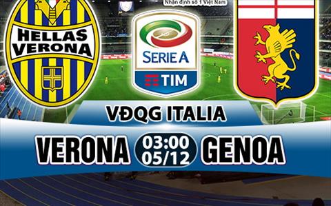 Nhận định Verona vs Genoa 03h00 ngày 05/12 (Serie A 2017/18)