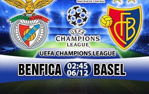 Nhận định Benfica vs Basel 02h45 ngày 06/12 (Champions League 2017/18)
