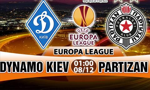 Nhận định Dynamo Kiev vs Partizan 01h00 ngày 8/12 (Europa League 2017/18)