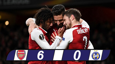 Arsenal 6-0 BATE Borisov: Dàn Pháo thủ trẻ tung hoành tại trận địa Emirates