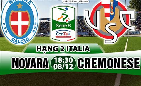 Nhận định Novara vs Cremonese 18h30 ngày 8/12 (Hạng 2 Italia 2017/18)