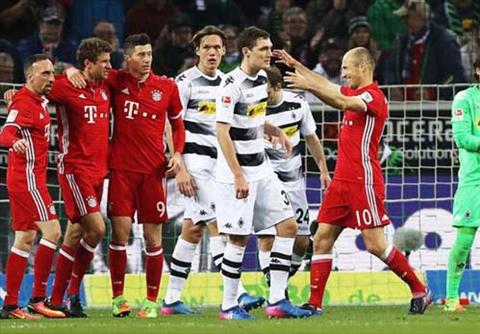 Tong hop Gladbach 0-1 Bayern Munich (Vong 25 Bundesliga 201617) hinh anh