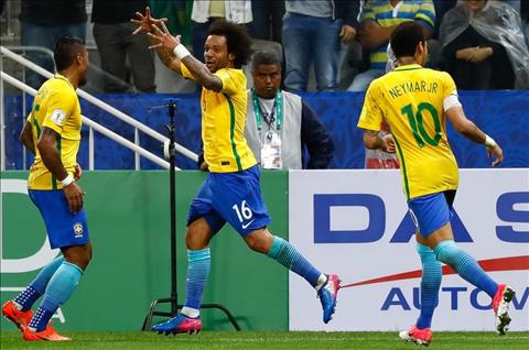 Brazil lot vao VCK World Cup 2018 Goi ten Tite va Neymar hinh anh