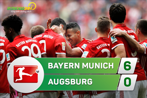 Tong hop Bayern Munich 6-0 Augsburg (Vong 26 Bundesliga 201617) hinh anh