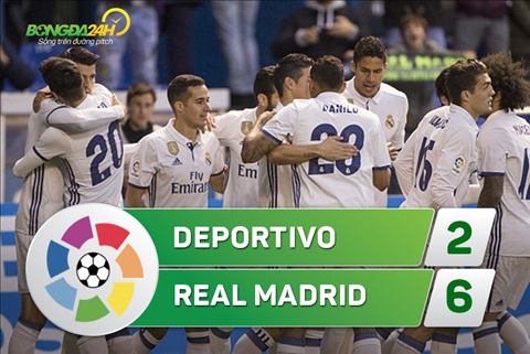 Ket qua tran Deportivo 2-6 Real Madrid