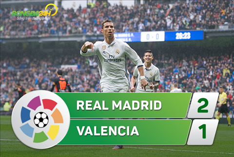 Ket qua tran Real Madrid 2-1 Valencia