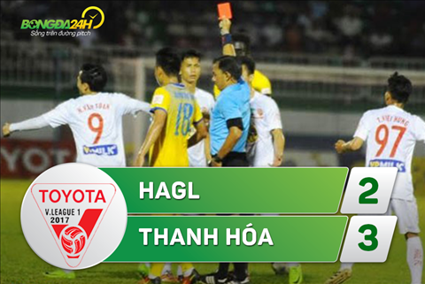Tong hop: HAGL 2-3 Thanh Hoa (Vong 12 V-League 2017)