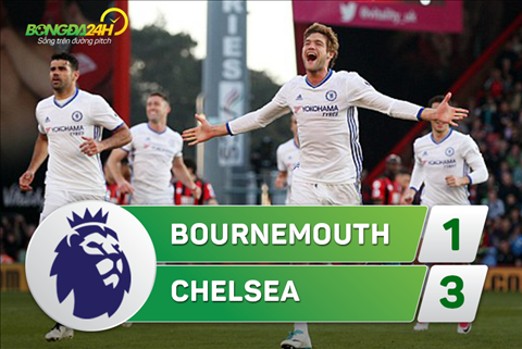 Tong hop: Bournemouth 1-3 Chelsea (Vong 32 NHA 2016/17)