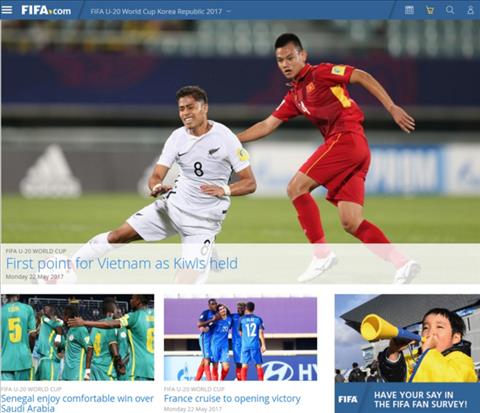 U20 Việt Nam xuất hiện trên trang chủ FIFA sau trận hòa lịch sử