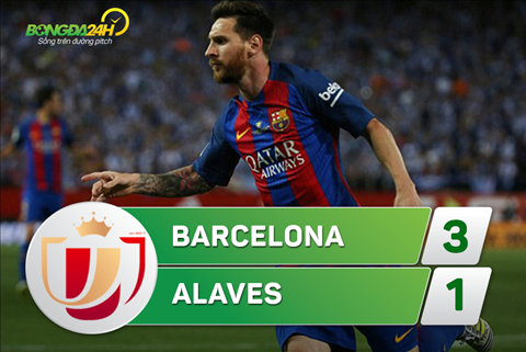Barca 3-1 Alaves: Messi tặng thầy Enrique cúp Nhà vua TBN ngày chia tay