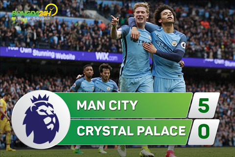 Ket qua tran Man City 5-0 Crystal Palace