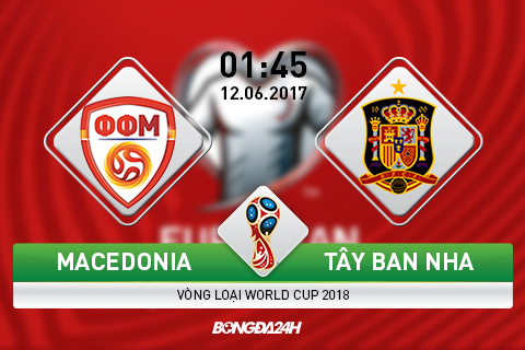 Macedonia vs Tây Ban Nha (1h45 ngày 12/6): Khó có bất ngờ