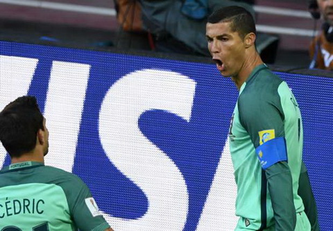 Cris Ronaldo ghi ban vao luoi DT Nga tai Confed Cup 2017.