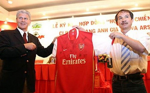 Hoang Anh Gia Lai dung hop tac Arsenal vi chua tao ra lua cau thu o dang cap quoc te.