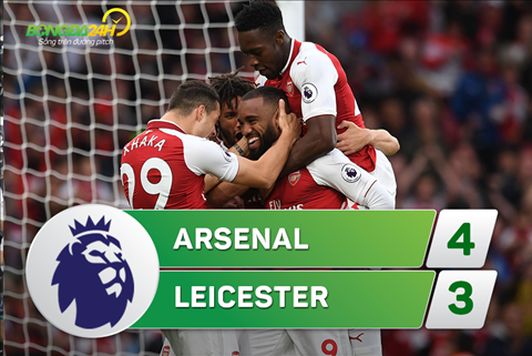 Arsenal 4-3 Leicester: Pháo thủ thắng ngược ngoạn mục, EPL 2017/18 khởi đầu như mơ