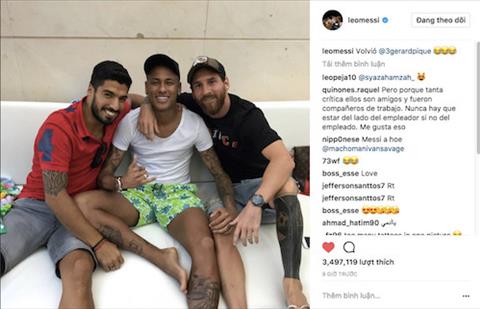 Neymar tro lai Barcelona du sinh nhat con trai Messi hinh anh