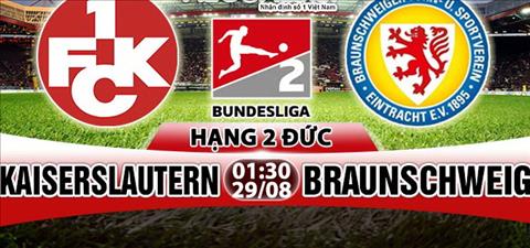 Nhan dinh Kaiserslautern vs Braunschweig 01h30 ngày 298 (Hang 2 Duc 201718) hinh anh