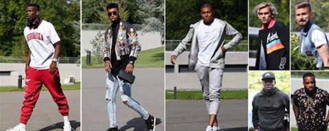 Pogba và các đồng đội tuyển Pháp mặc phong cách ngày hội quân