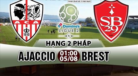 Nhan dinh Ajaccio vs Brest 01h00 ngay 58 (Hang 2 Phap 201718) hinh anh